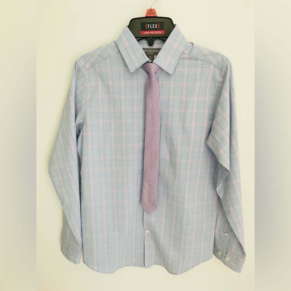 NEW | Van Heusen | Dress Shirt & Tie Set for Boys | M (10-12)